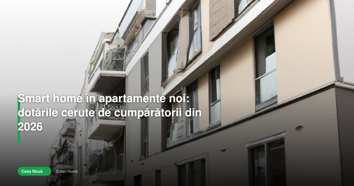 Smart home apartamente noi: ce cer cumpărătorii în 2026