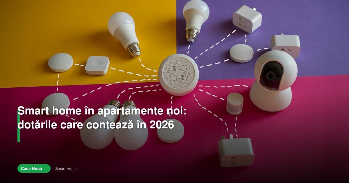 Smart home apartamente noi: dotările care contează în 2026