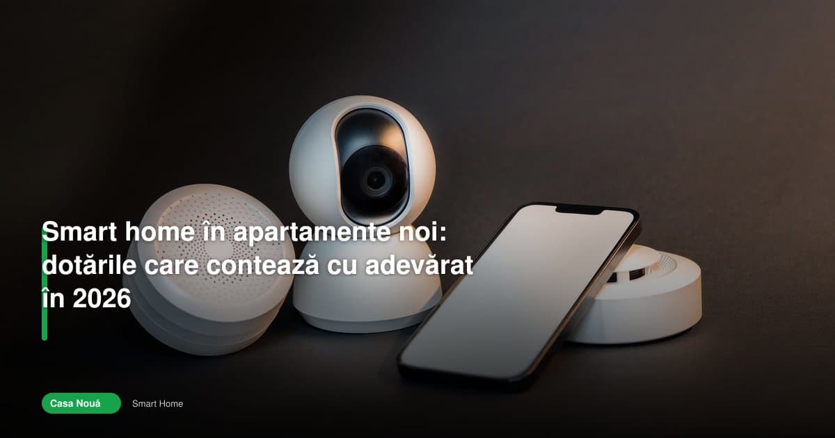 Smart home în apartamente noi: ce contează cu adevărat în 2026