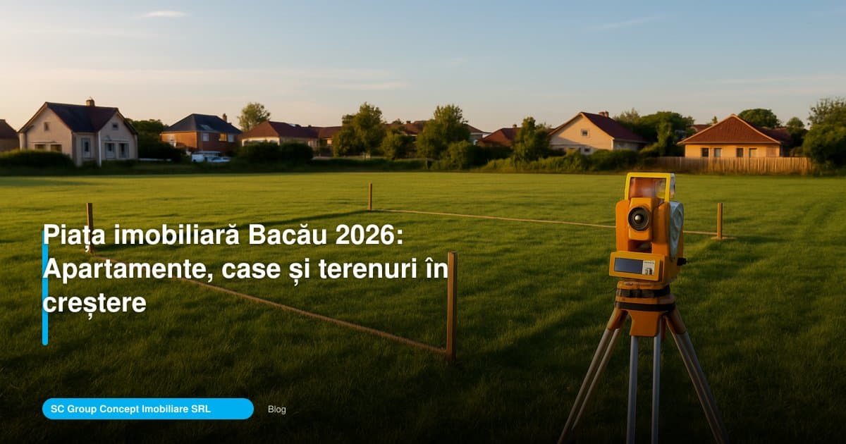 Piața imobiliară Bacău 2026: Apartamente, case și terenuri în creștere